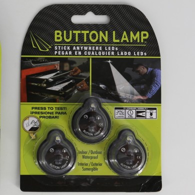 Adhesive LED Button Lamp 3 pack