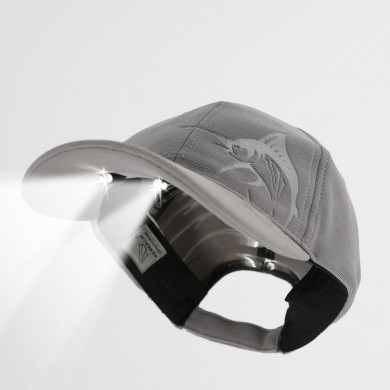 Powercap Hands Free Battery Powered Headlamp Gorra Snap Back with LED Light